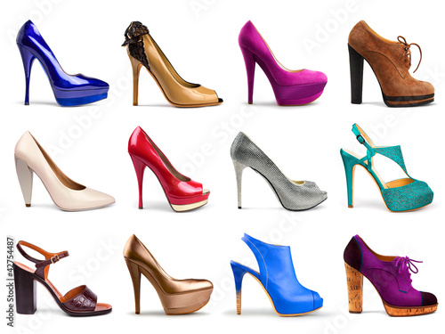 Multicolored female shoes