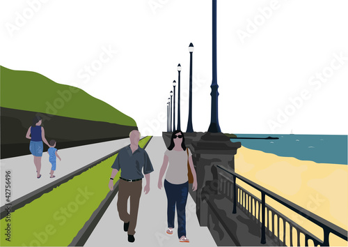 the embankment in the city