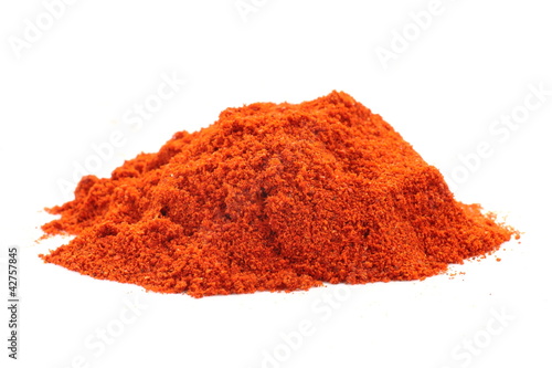 Food spice pile of red ground Paprika 