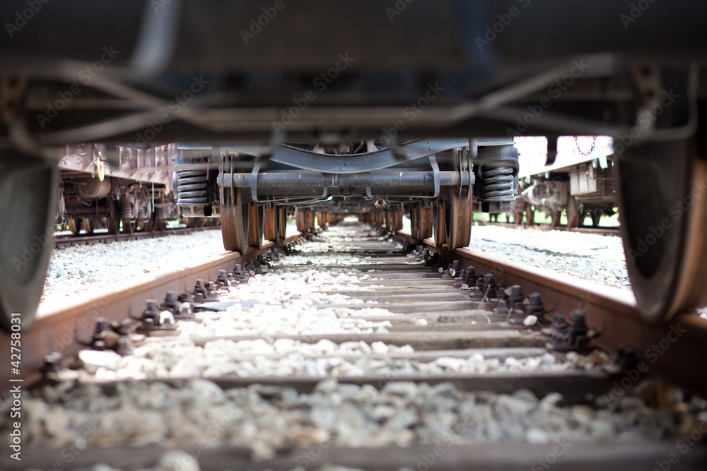 Obraz premium train undercarriage