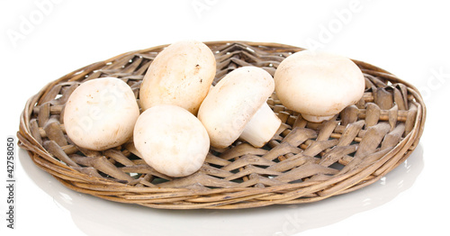 fresh mushrooms isolated on white