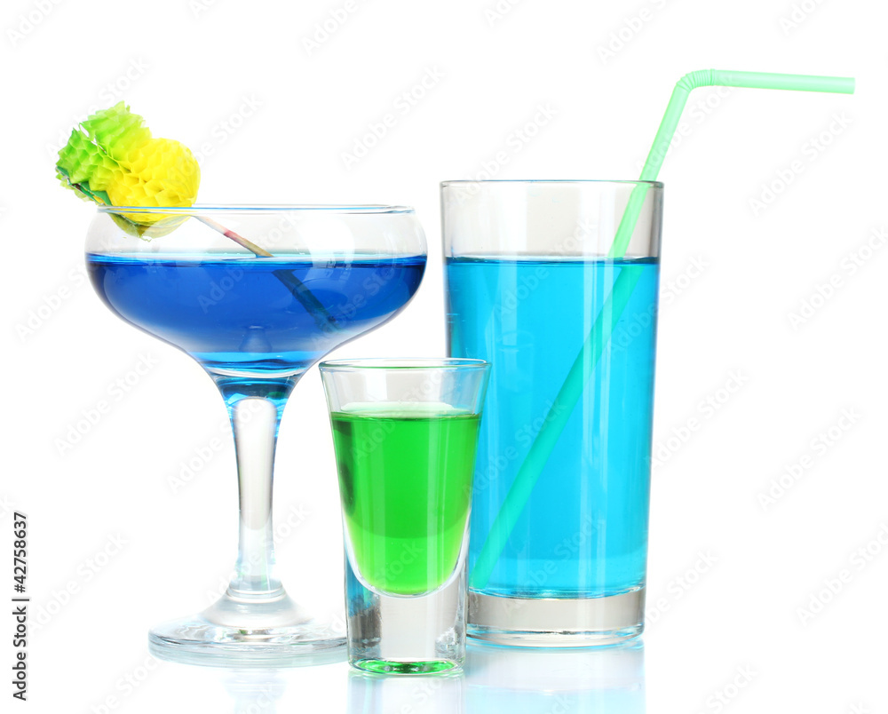 a variety of alcoholic drinks isolated on white a variety of alcoholic drinks isolated on white