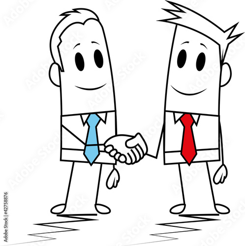 Square guy-shake hands