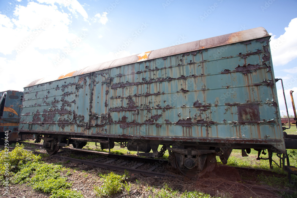 Obraz premium train cargo wagons