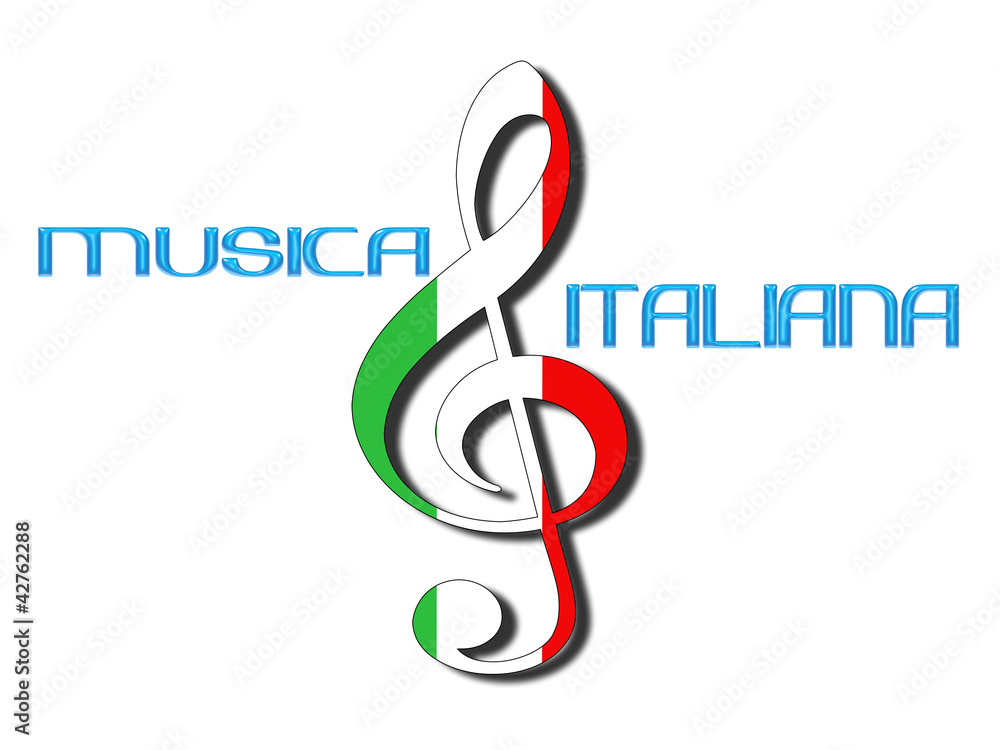 Illustrazione Stock Musica italiana
