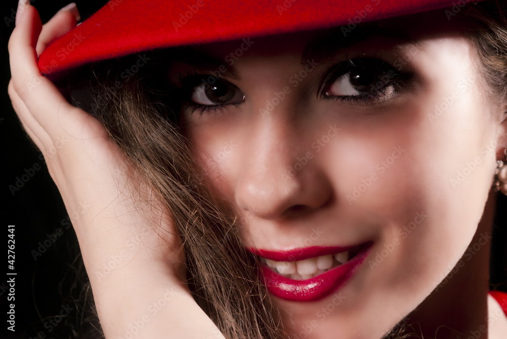 Red woman portrait Red woman portrait