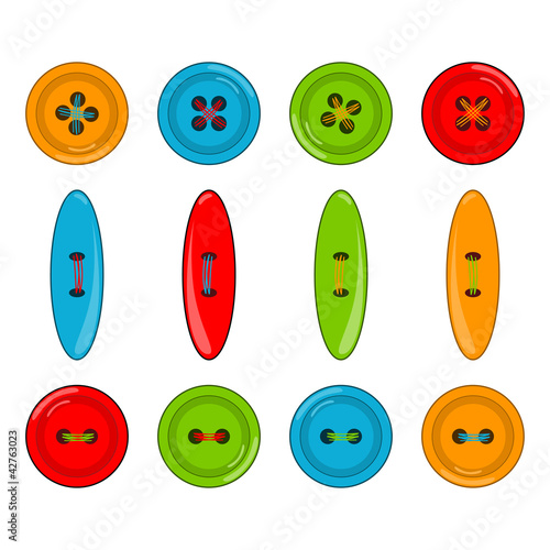 Vector button set
