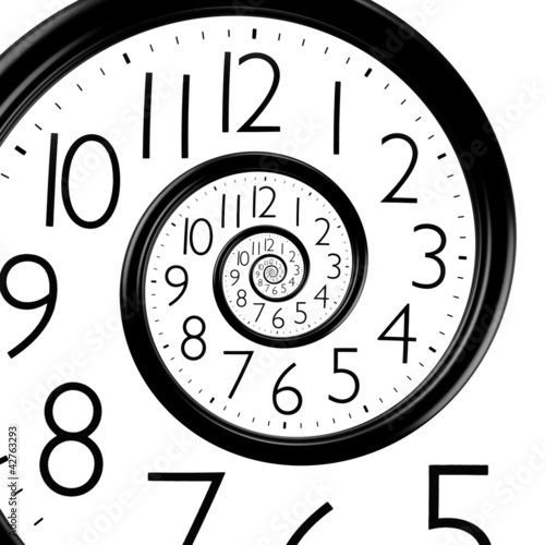  infinity time spiral clock