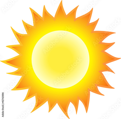The sun burning like flame