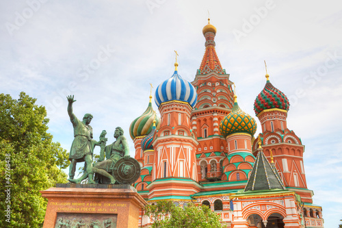 St. Basil's Cathedral in Red Square, Moscow, Russia.