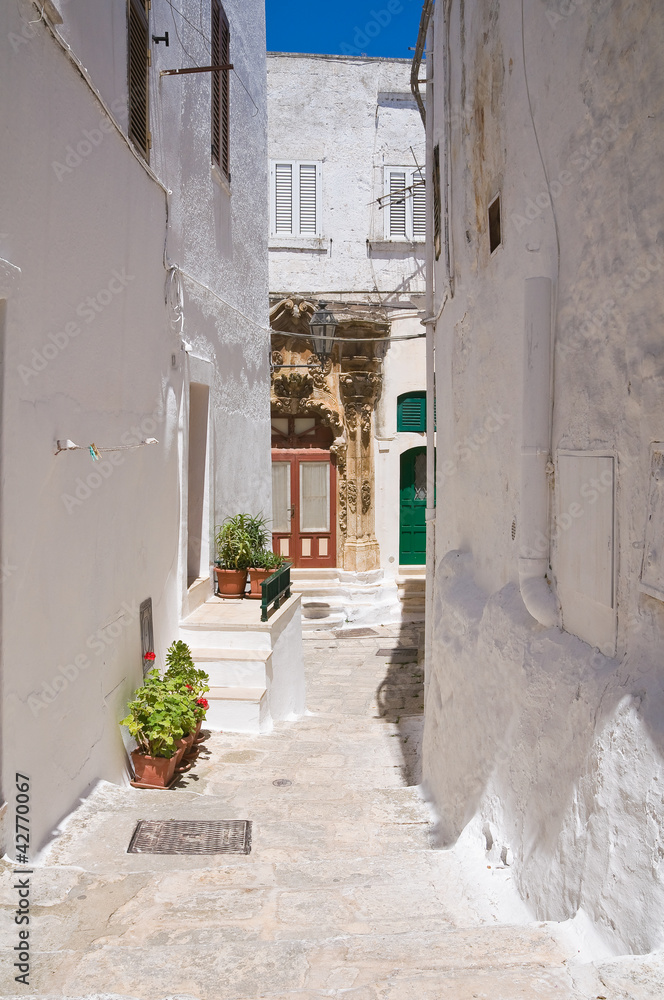 Alleyway. Ostuni. Puglia. Italy.