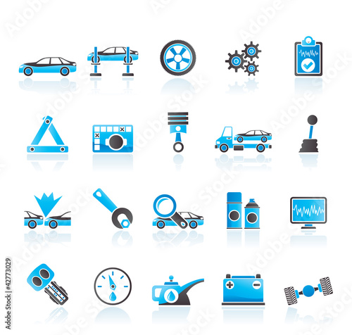 car services and transportation icons - vector icon set