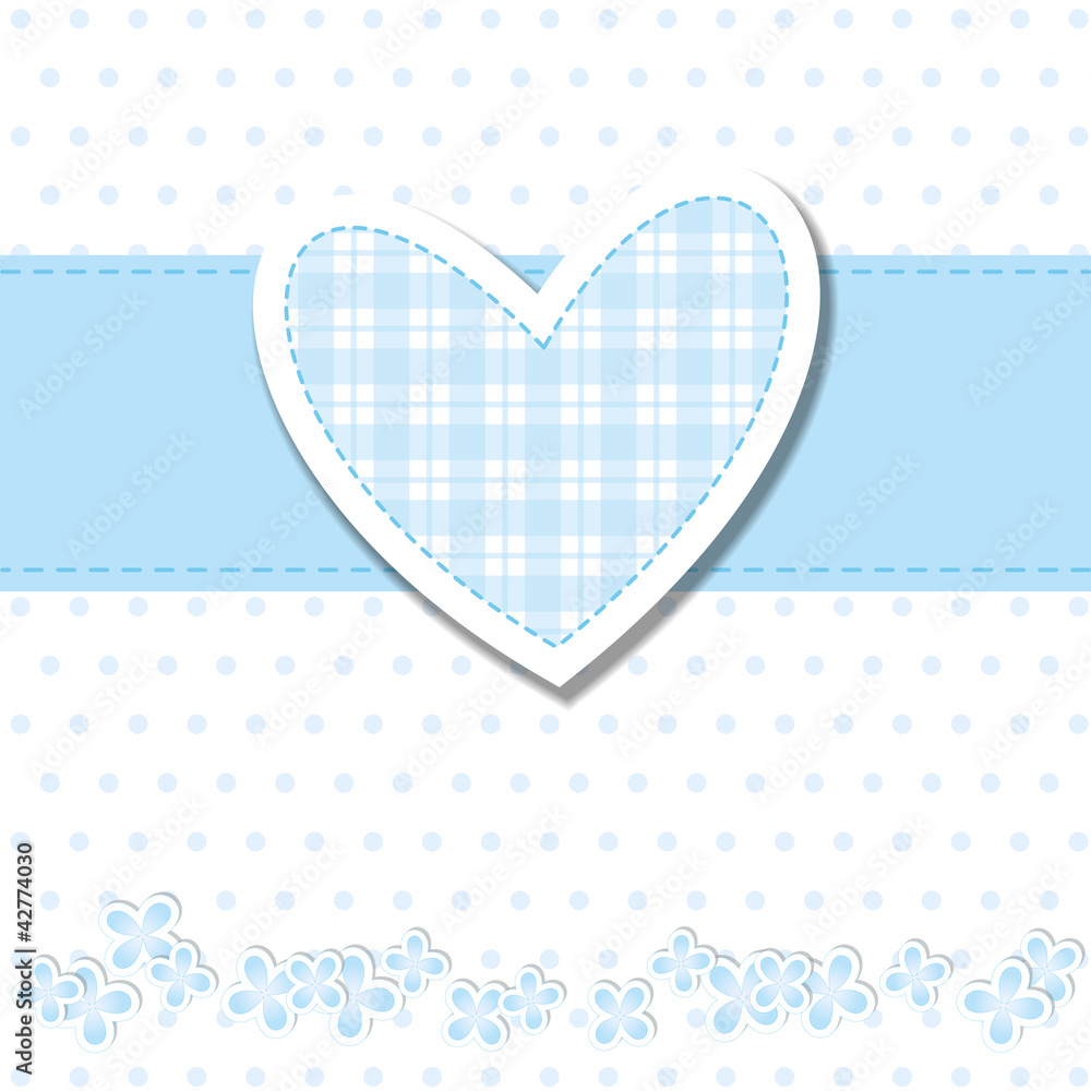 baby shower - bimbo - cuore azzurro