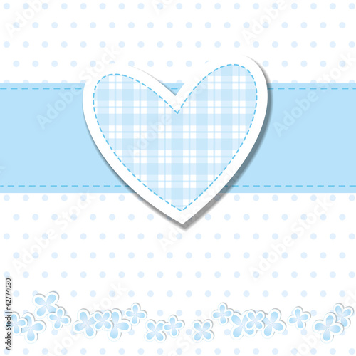 baby shower - bimbo - cuore azzurro