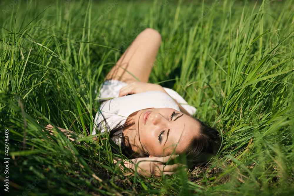 Girl in grass