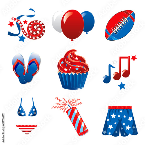 July 4th Party Icons