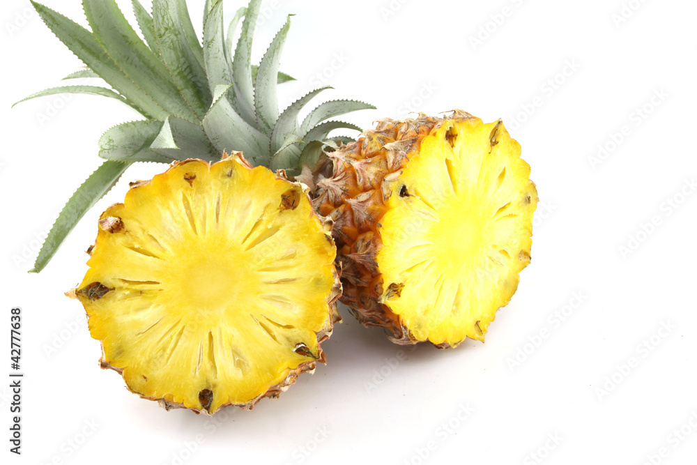 Pineapple, cut in half for health Pineapple, cut in half for health