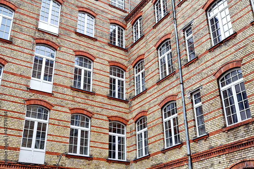 Façade de briques en creux Façade de briques en creux