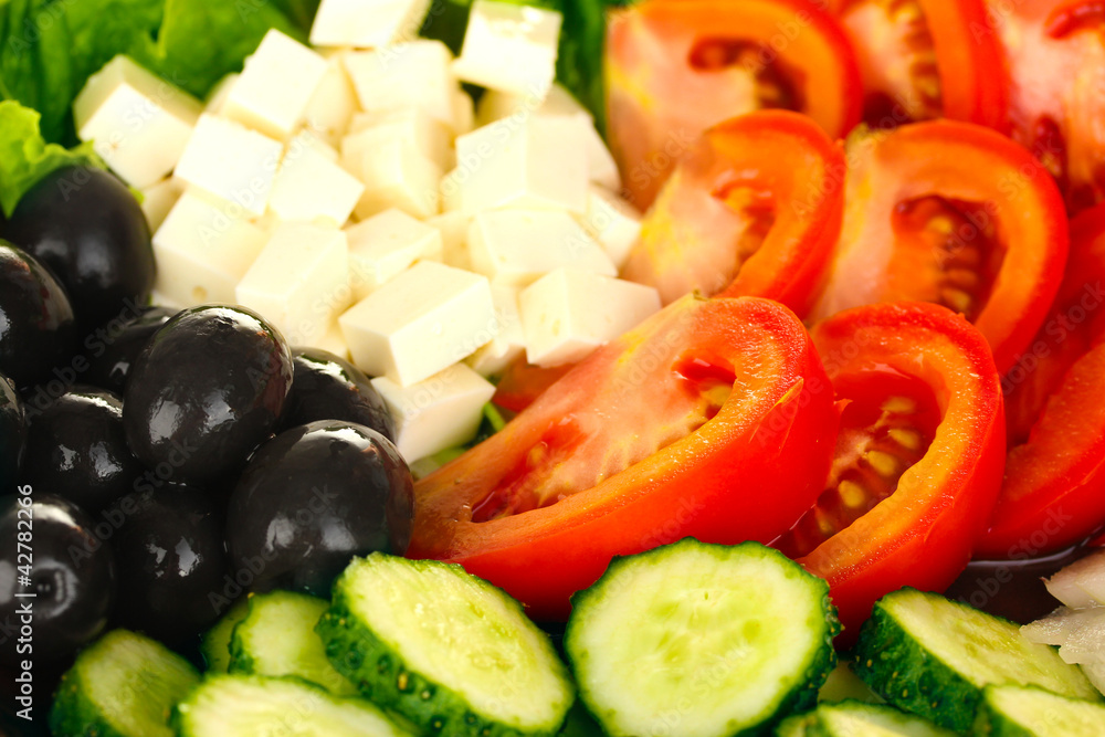 tasty greek salad close-up