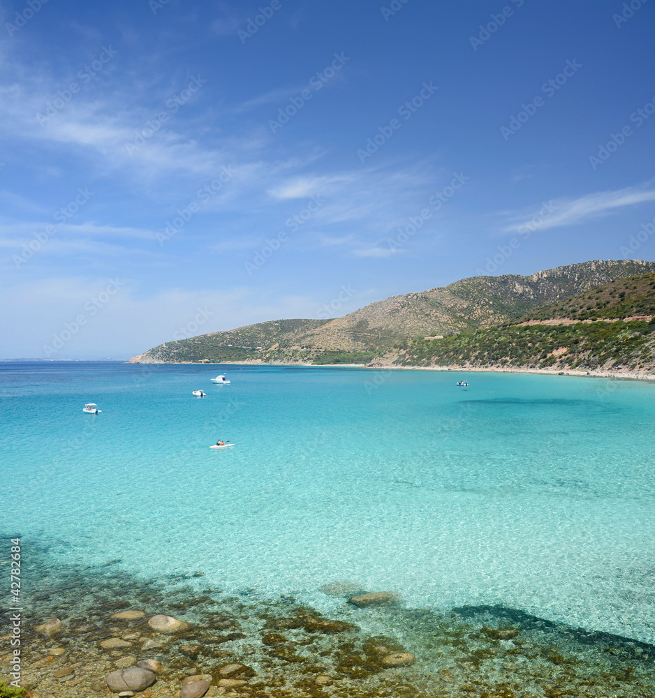 Sardinia, sea of Mari Pintau