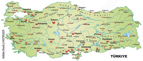 Inselkarte der Türkei