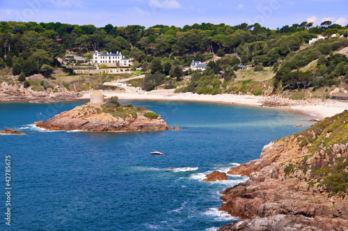 Plage de Porteley bay sur l'ïle de Jersey, îles anglo normandes ou Channel islands