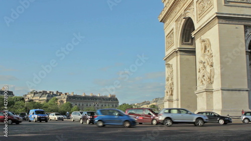Triumphe Arch in Paris france, champs elysees photo
