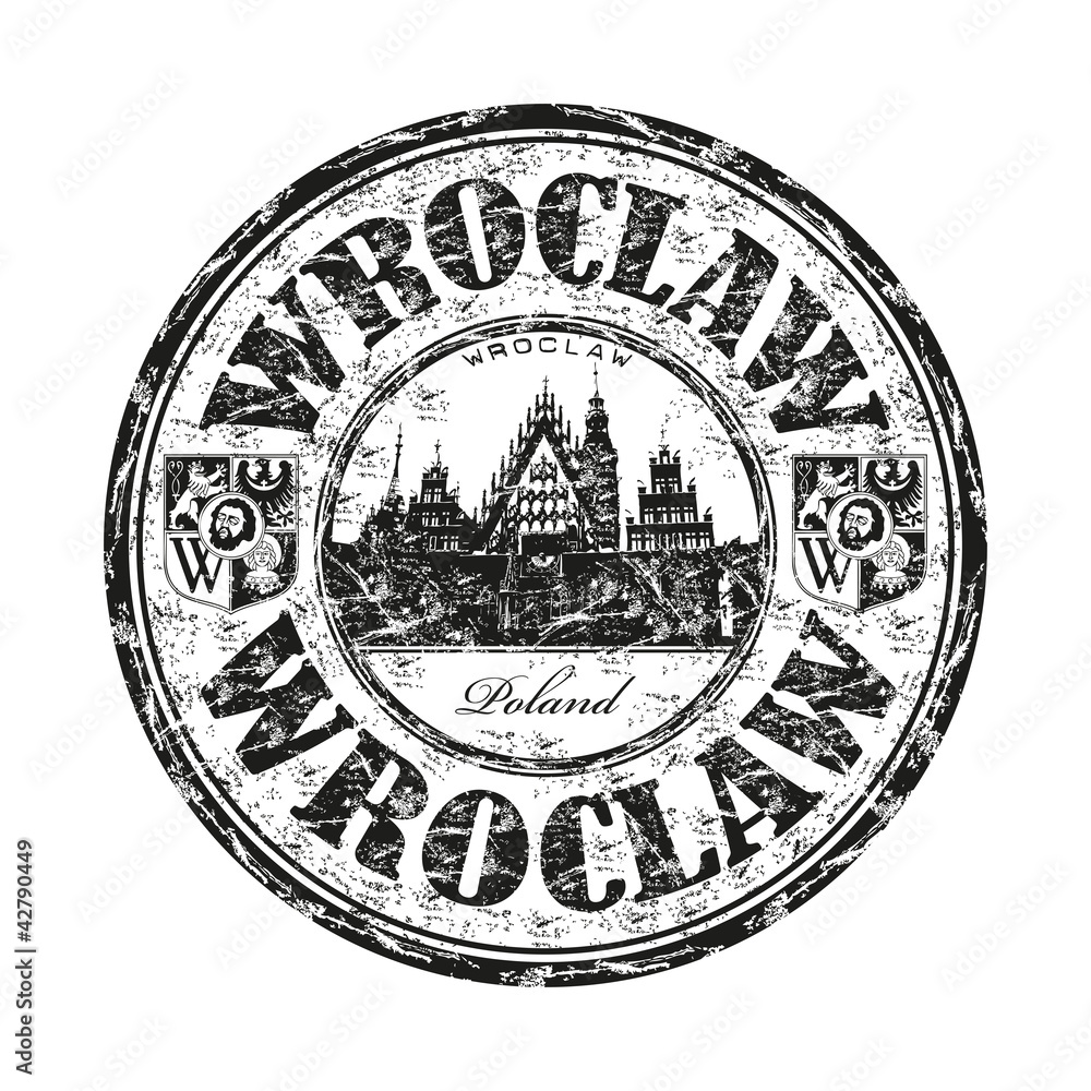 Fototapeta premium Wroclaw grunge rubber stamp
