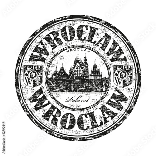 Wroclaw grunge rubber stamp