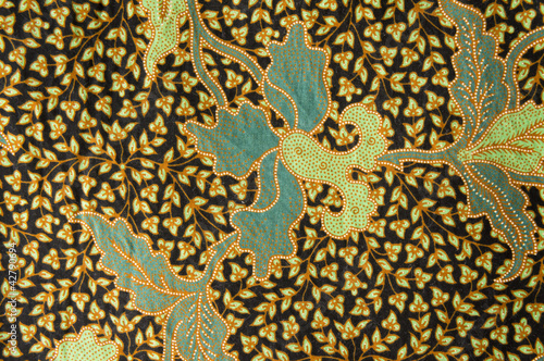 beautiful of batik with floral patterns photo