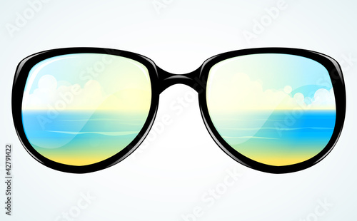 vector sunglasses with reflection