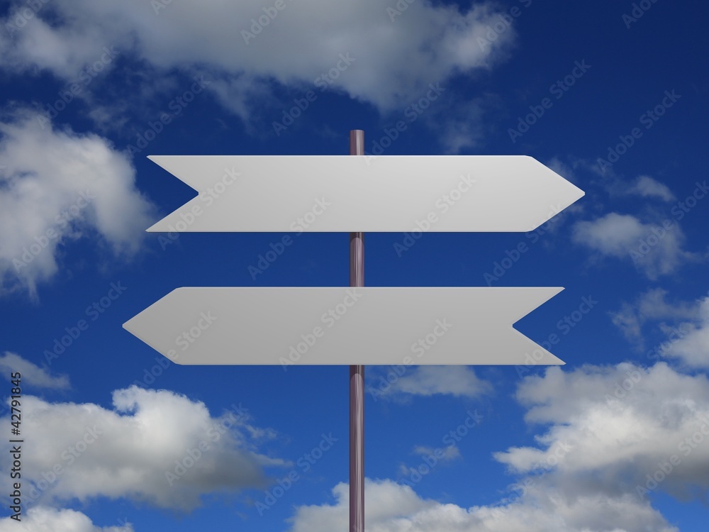 Two signs against sky Two signs against sky