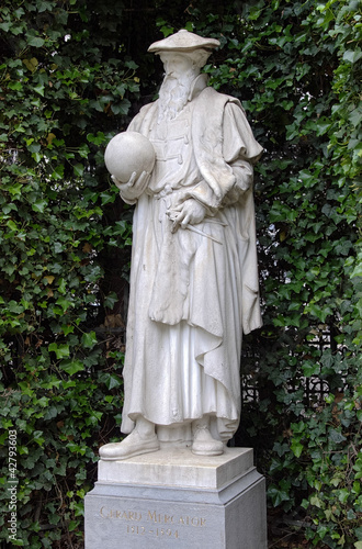 Statue of Gerard Mercator in Brussels, Belgium