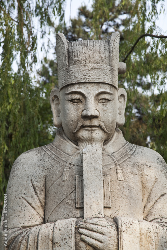 statues in the imperial gardens in China