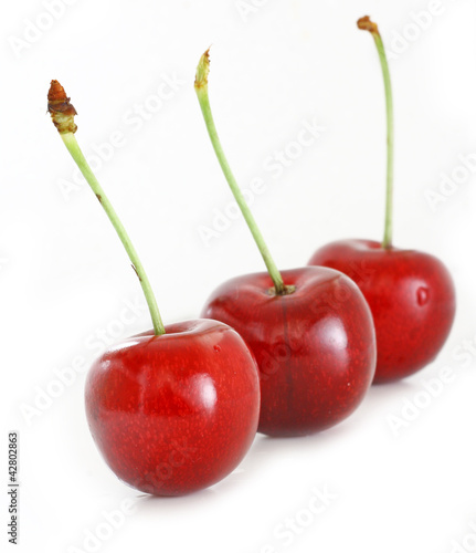 Cherry berries isolated on white background