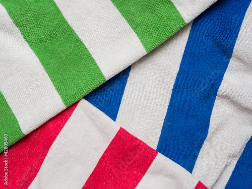 Bright colored towels