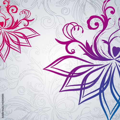 Abstract floral background with east flowers.