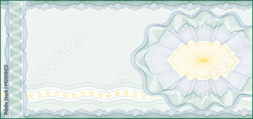 Background for Voucher, Gift Certificate, Coupon or Banknote / photo