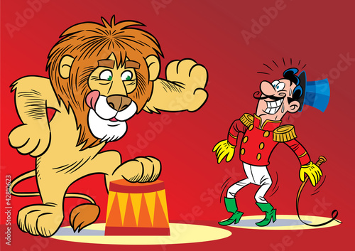 Lion in the circus