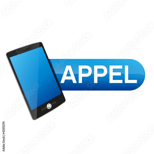 vecteur, smartphone appel