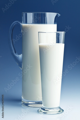Schilderij op canvas Milchkrug. Gesunde Ernährung