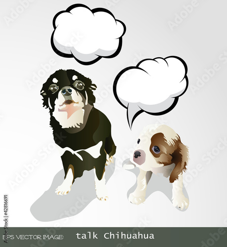 eps Vector image:talk Dog
