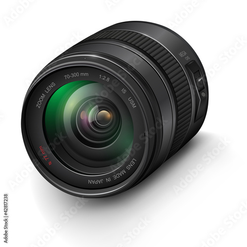 Camera photo lens, vector.
