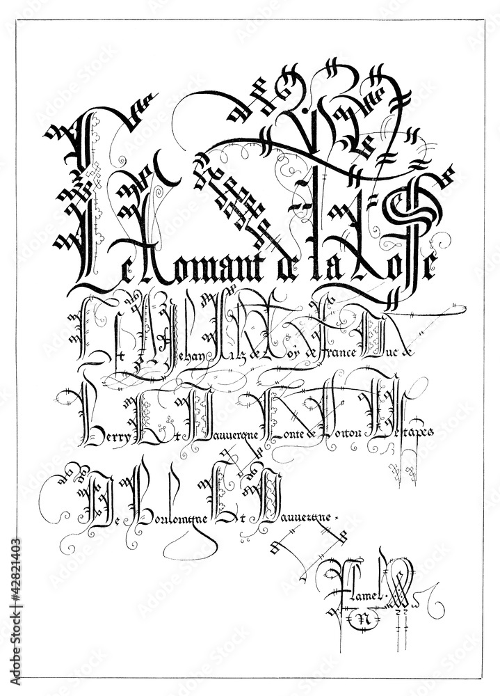 Obraz premium Medieval Manuscript : Roman de la Rose - Flamel