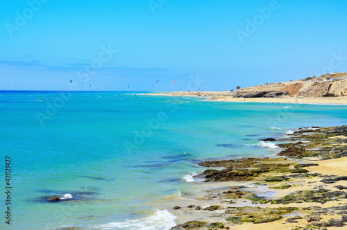 Sotavento Beach in Fuerteventura, Canary Islands, Spain