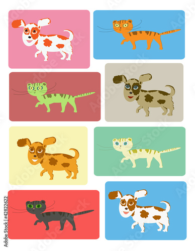 cats and dogs set