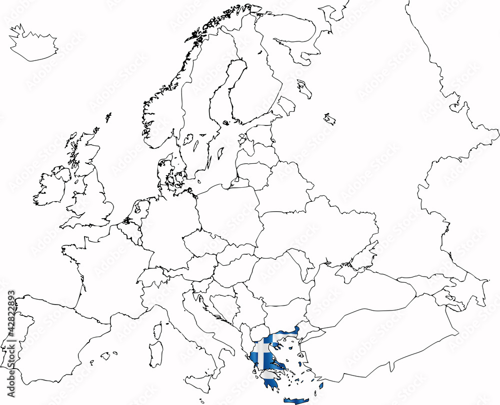 Obraz premium flag of country on map