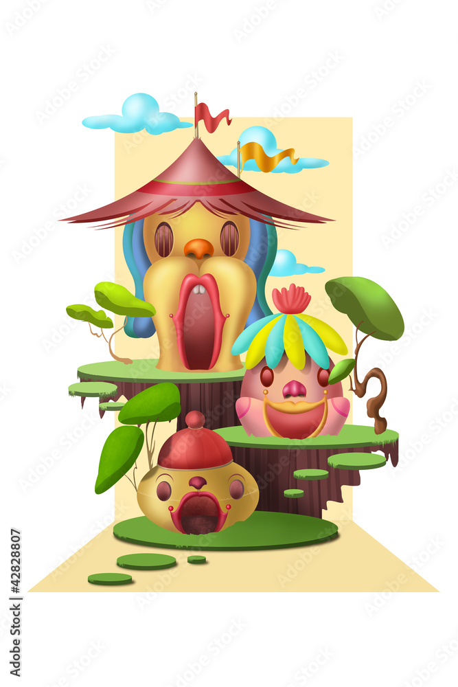 Naklejka premium Clown House