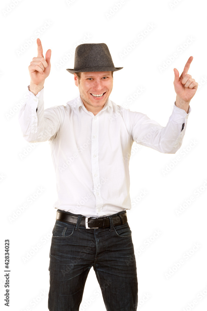 Stylish man in gray hat Stylish man in gray hat