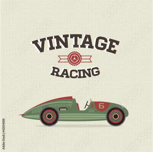 Vector vintage sport racing cars